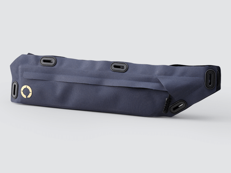 Off-Road Frame Bag Medium with a pencil design, featuring waterproof fabric and a YKK™ zipper for secure gear storage.