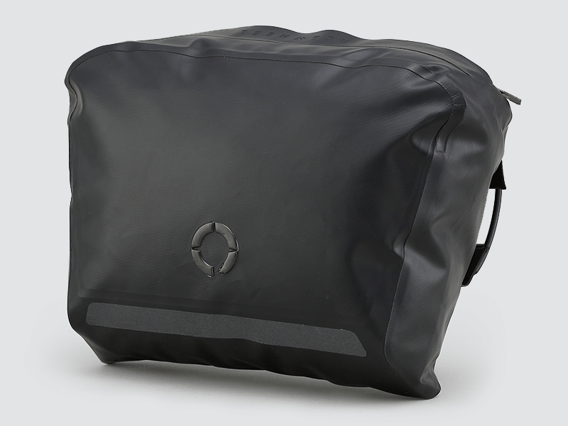Road Accessory Pouch for easy access, featuring 'Fast-Fix' straps for secure attachment, large reflective area, and lightweight construction.