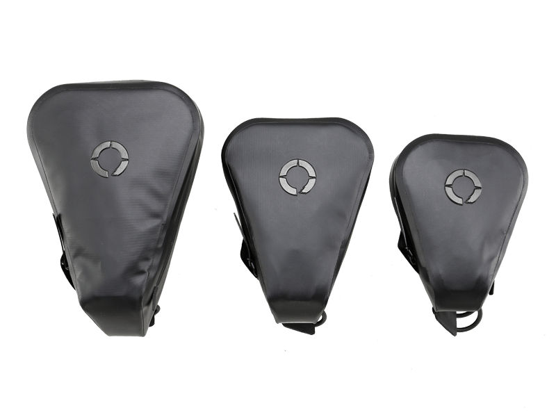 Road Saddle Bag - Small designed for easy access to spares and gear, featuring quick release buckle, 'Fast-Fix' strap system, and lightweight construction with reflective details.