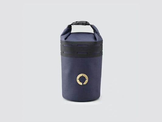 Off-Road Bottle Pouch designed to securely hold a large bottle or snacks, featuring roll top for weather protection and durable fabric for outdoor use.