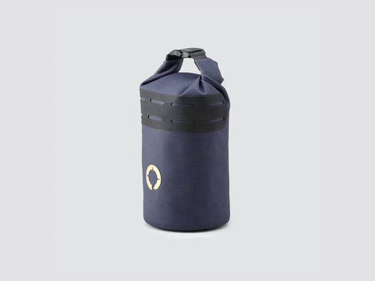 Off-Road Bottle Pouch designed to securely hold a large bottle or snacks, featuring roll top for weather protection and durable fabric for outdoor use.
