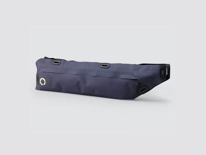 Off-Road Frame Bag Large with a pencil design, featuring waterproof fabric and a YKK™ zipper for secure storage of heavy gear.