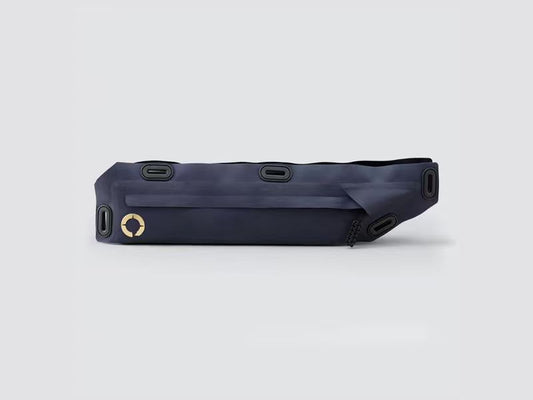 Off-Road Frame Bag Small designed in a pencil style to hold heavy equipment securely, featuring waterproof fabric, strong YKK™ zipper, and cable/hydration port for convenience.