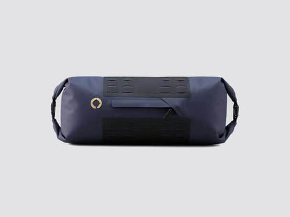 Off-Road Handlebar Bag Large designed for bulky gear, featuring extensive M.O.L.L.E. system, durable waterproof fabric, and internal pocket for secure organization.