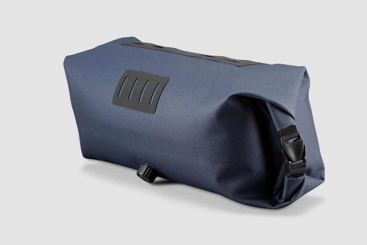 Off-Road Handlebar Bag Medium designed for bulky gear, featuring M.O.L.L.E. attachment system, durable waterproof fabric, and internal pocket for organization.