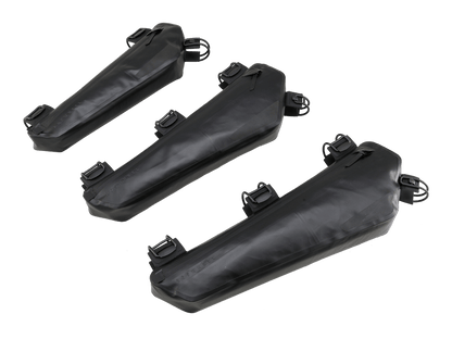 Road Frame Bag - Medium designed for weight distribution and easy access to items, featuring 'Fast-Fix' straps, large reflective areas, and lightweight durable construction.