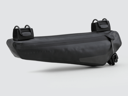 Road Frame Bag - Small designed for weight distribution and easy access to items, featuring 'Fast-Fix' straps, large reflective areas, and durable lightweight construction.