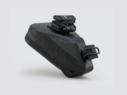 Road Saddle Bag - Large designed for easy access to spares and bulkier gear, featuring quick release buckle, 'Fast-Fix' strap system, lightweight construction, and reflective details for visibility.
