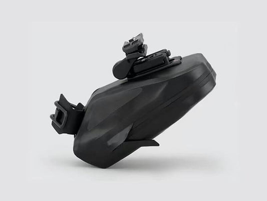 Road Saddle Bag - Large designed for easy access to spares and bulkier gear, featuring quick release buckle, 'Fast-Fix' strap system, lightweight construction, and reflective details for visibility.