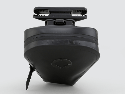 Road Saddle Bag - Medium designed for easy access to spares and bulkier gear, featuring quick release buckle, 'Fast-Fix' strap system, lightweight construction, and reflective details.