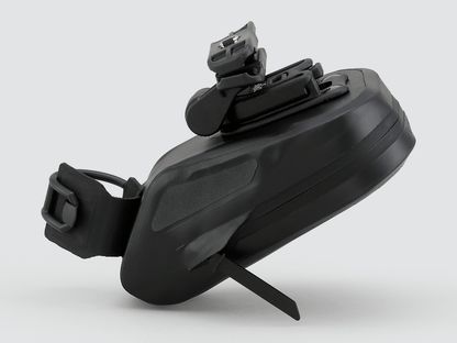 Road Saddle Bag - Medium designed for easy access to spares and bulkier gear, featuring quick release buckle, 'Fast-Fix' strap system, lightweight construction, and reflective details.