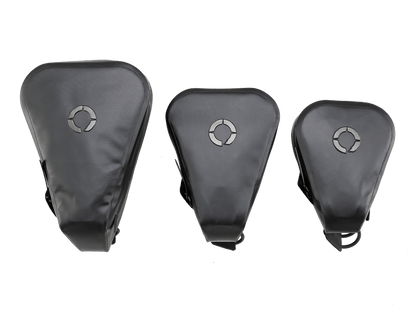 Road Saddle Bag - Medium designed for easy access to spares and bulkier gear, featuring quick release buckle, 'Fast-Fix' strap system, lightweight construction, and reflective details.