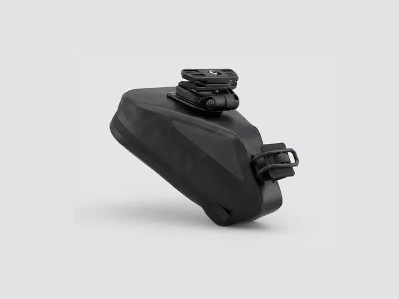 Road Saddle Bag - Small designed for easy access to spares and gear, featuring quick release buckle, 'Fast-Fix' strap system, and lightweight construction with reflective details.