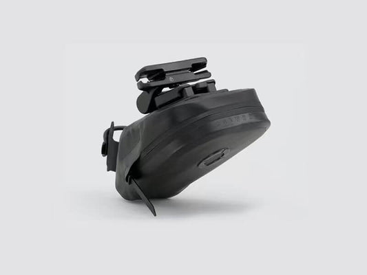 Road Saddle Bag - Small designed for easy access to spares and gear, featuring quick release buckle, 'Fast-Fix' strap system, and lightweight construction with reflective details.