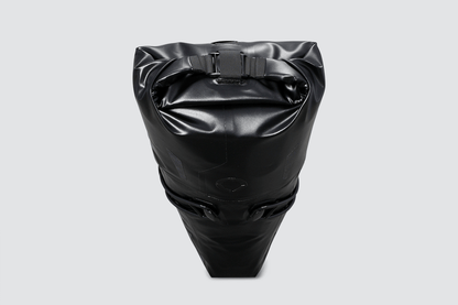 Road Seat Pack Small designed for fast rides, featuring 'Fast-Fix' strap system for secure attachment, lightweight construction, and large reflective areas for visibility.