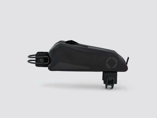 Road Top Tube Bag - Small with 'Fast-Fix' strap system, designed for secure attachment and lightweight storage of food or equipment.