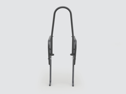 Tour front rack for balanced load carrying, compatible with most disc brake bikes and forks.