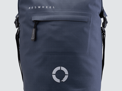 Waterproof Tour pannier bags (20L pair) with quick-tighten closure and reflective details for long-distance touring.